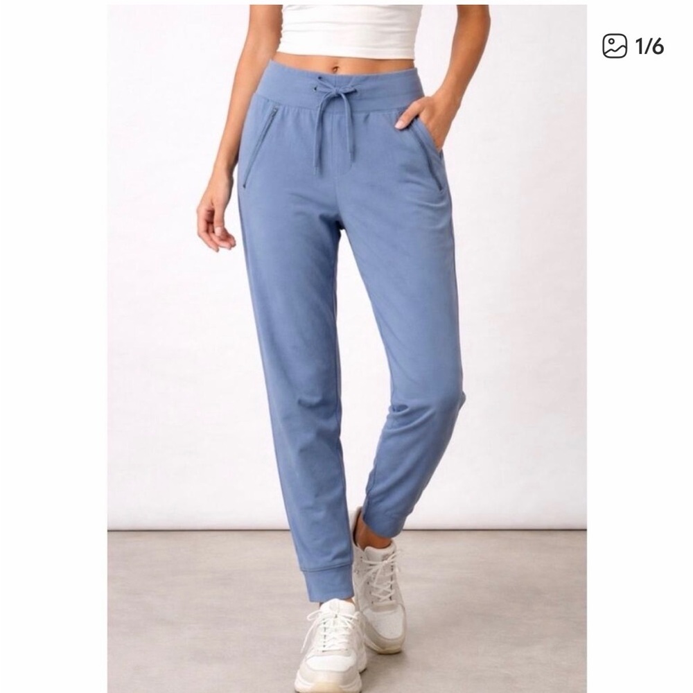 Athleta Light Blue Drawstring Joggers